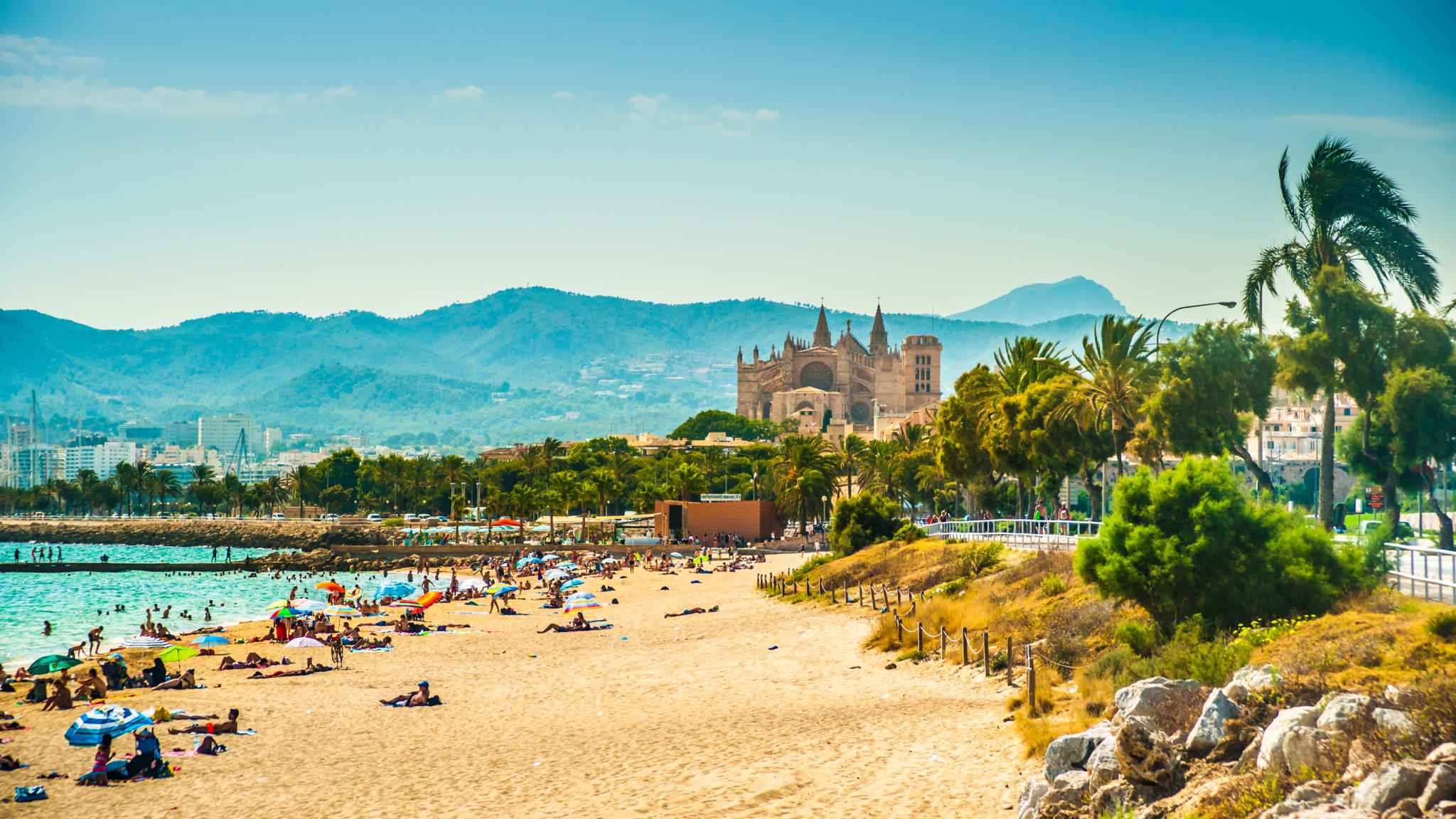 Playa De Palma Strand Auf Mallorca