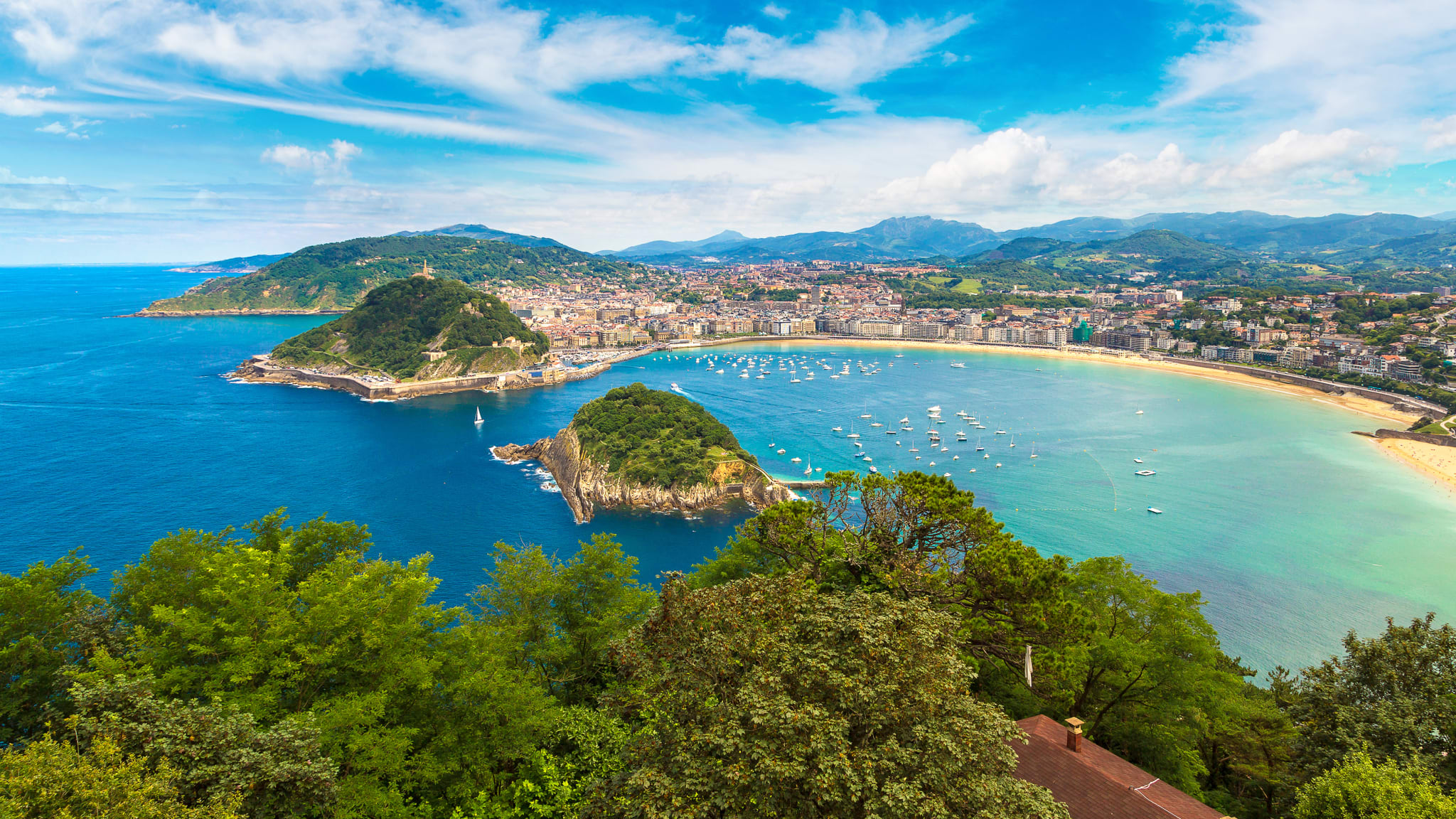 Panoramasicht auf San Sebastian, Baskenland, Spanien