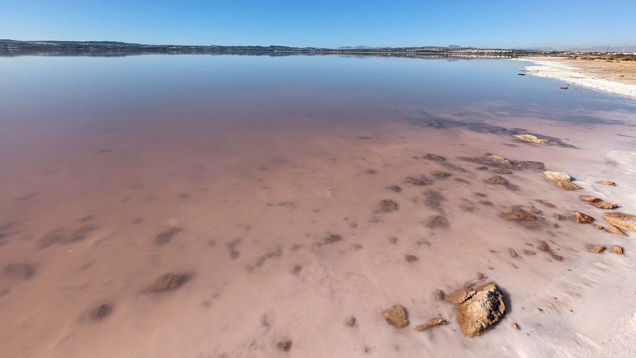 Salzsee in Torrevieja, Spanien