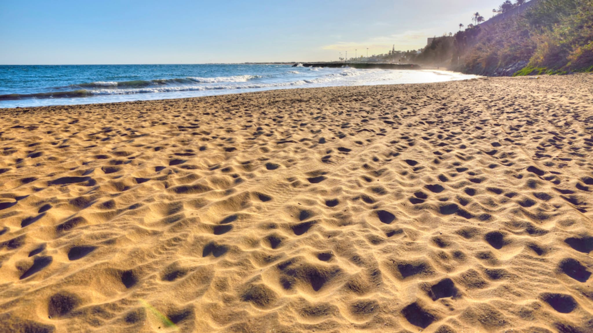 Sand am Playa del Ingles auf Gran Canaria
