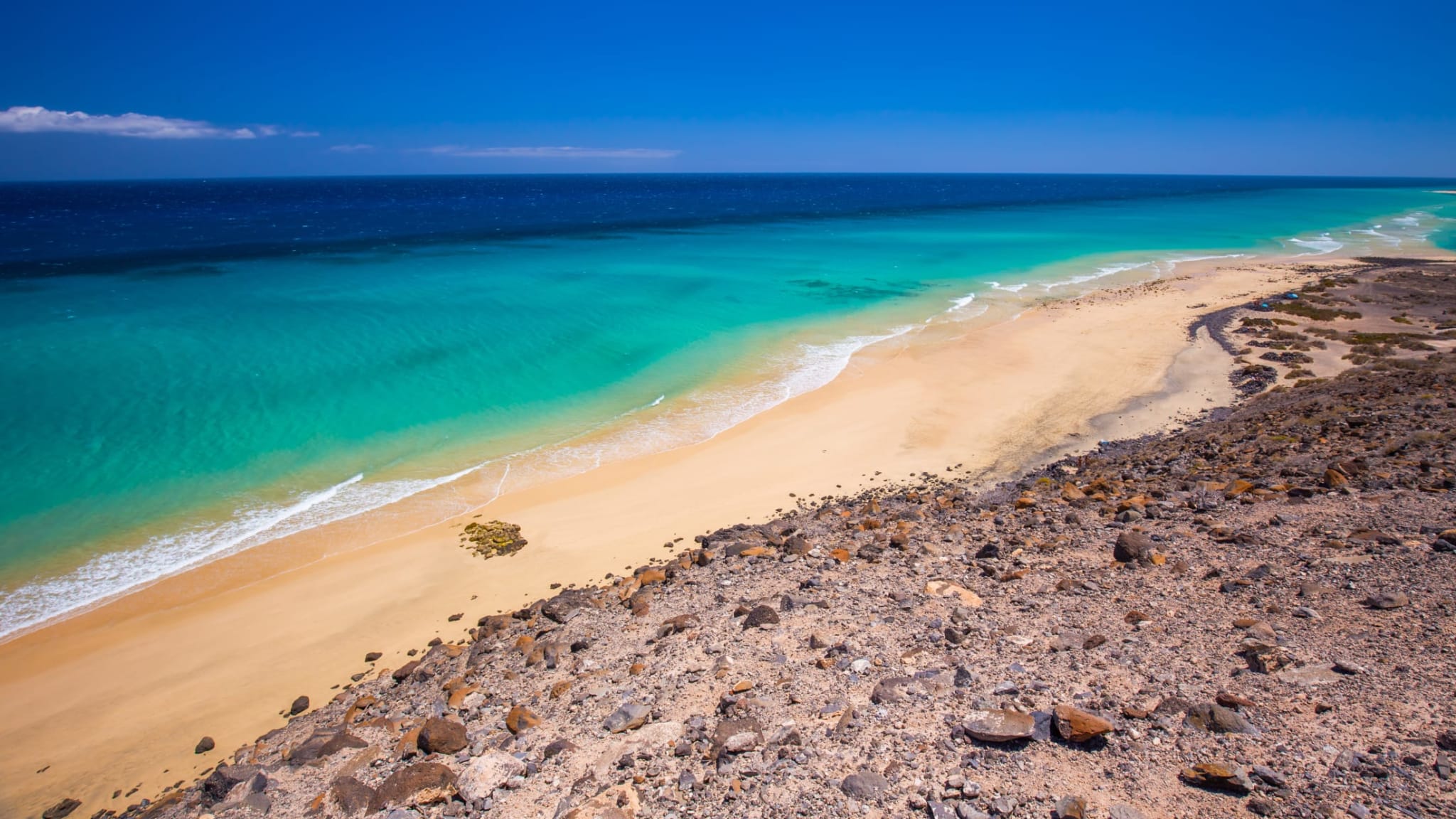 Strand Esquinzo, Fuerteventura, Spanien