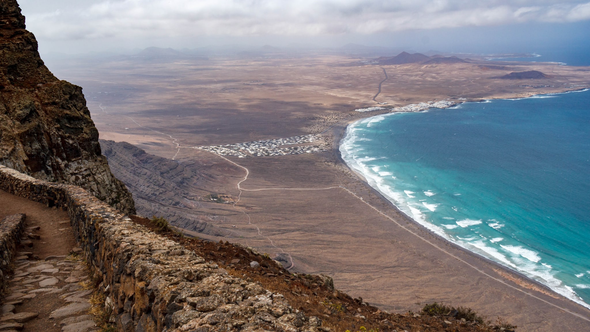 Playa Caleta de Famara, Lanzarote, Spanien