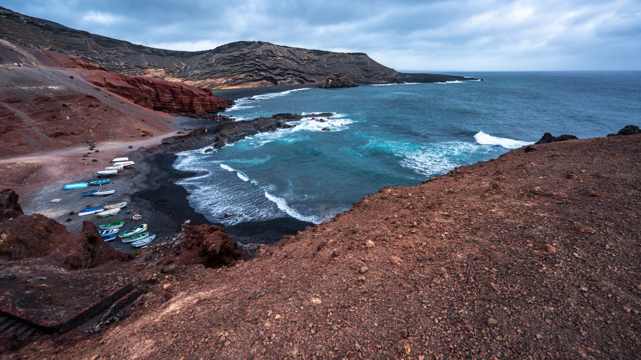 Strand El Golfo, Lanzarote, Spanien