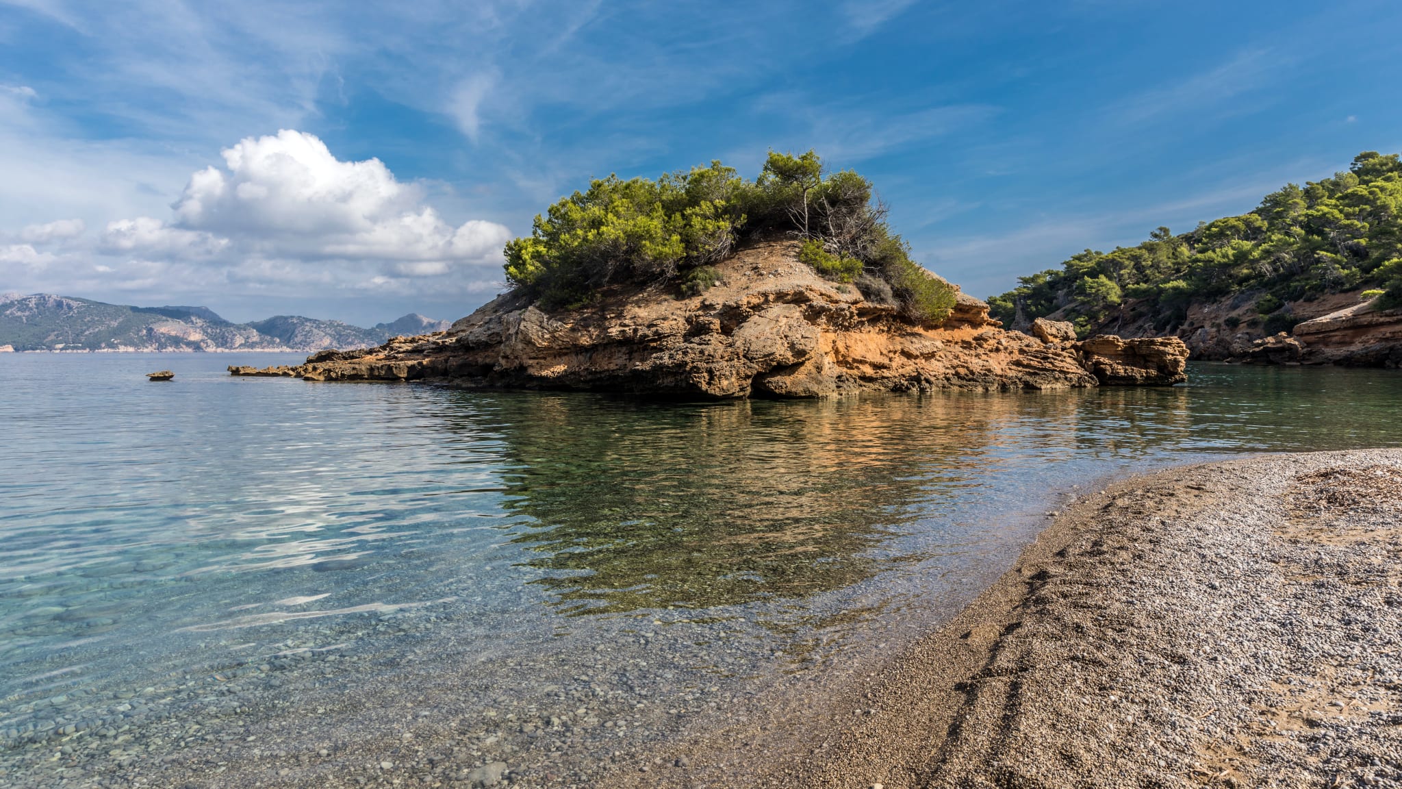 Insel am Strand, S'Illot, Mallorca