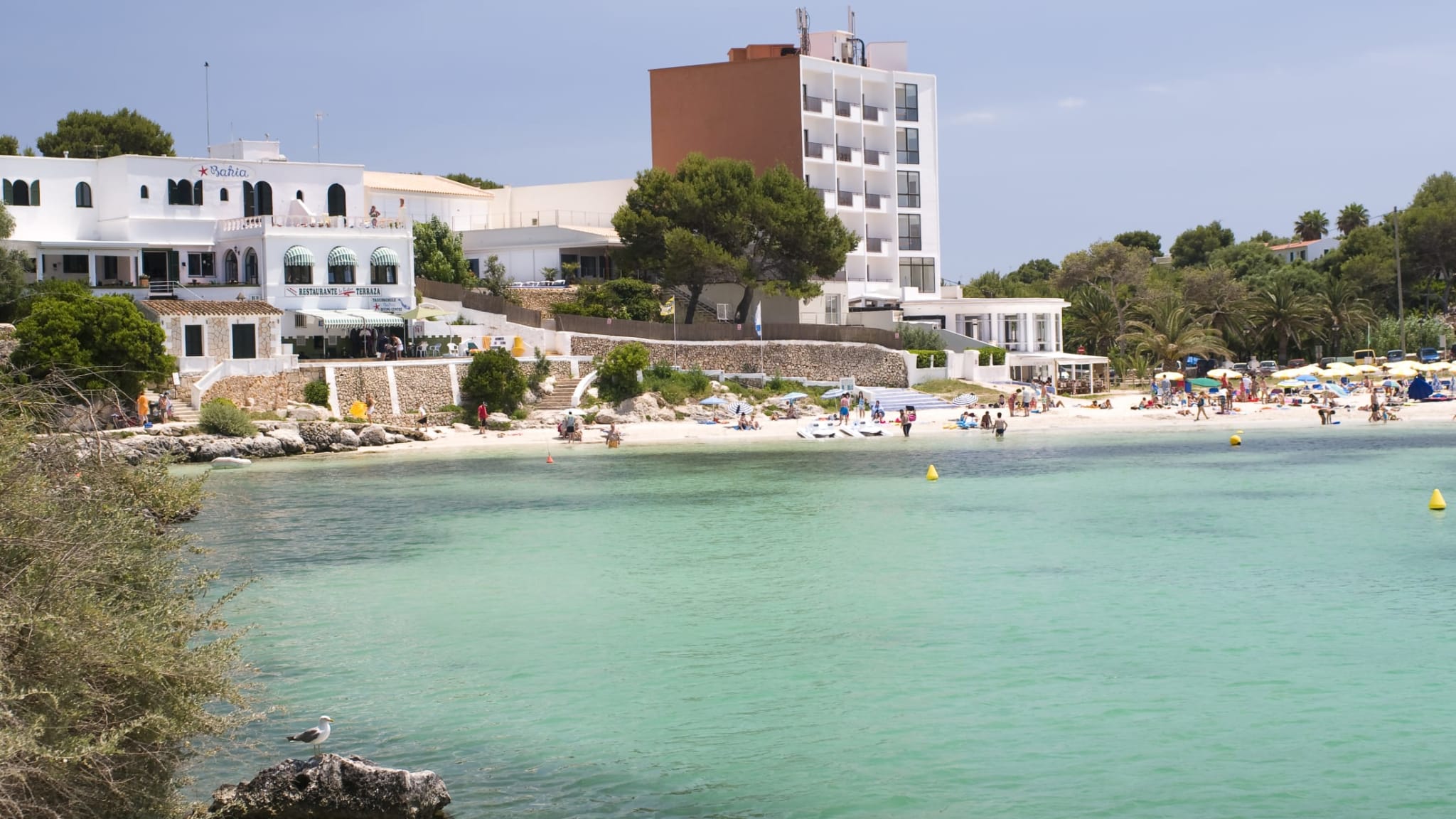 Strand Cala Santandria, Menorca, Spanien