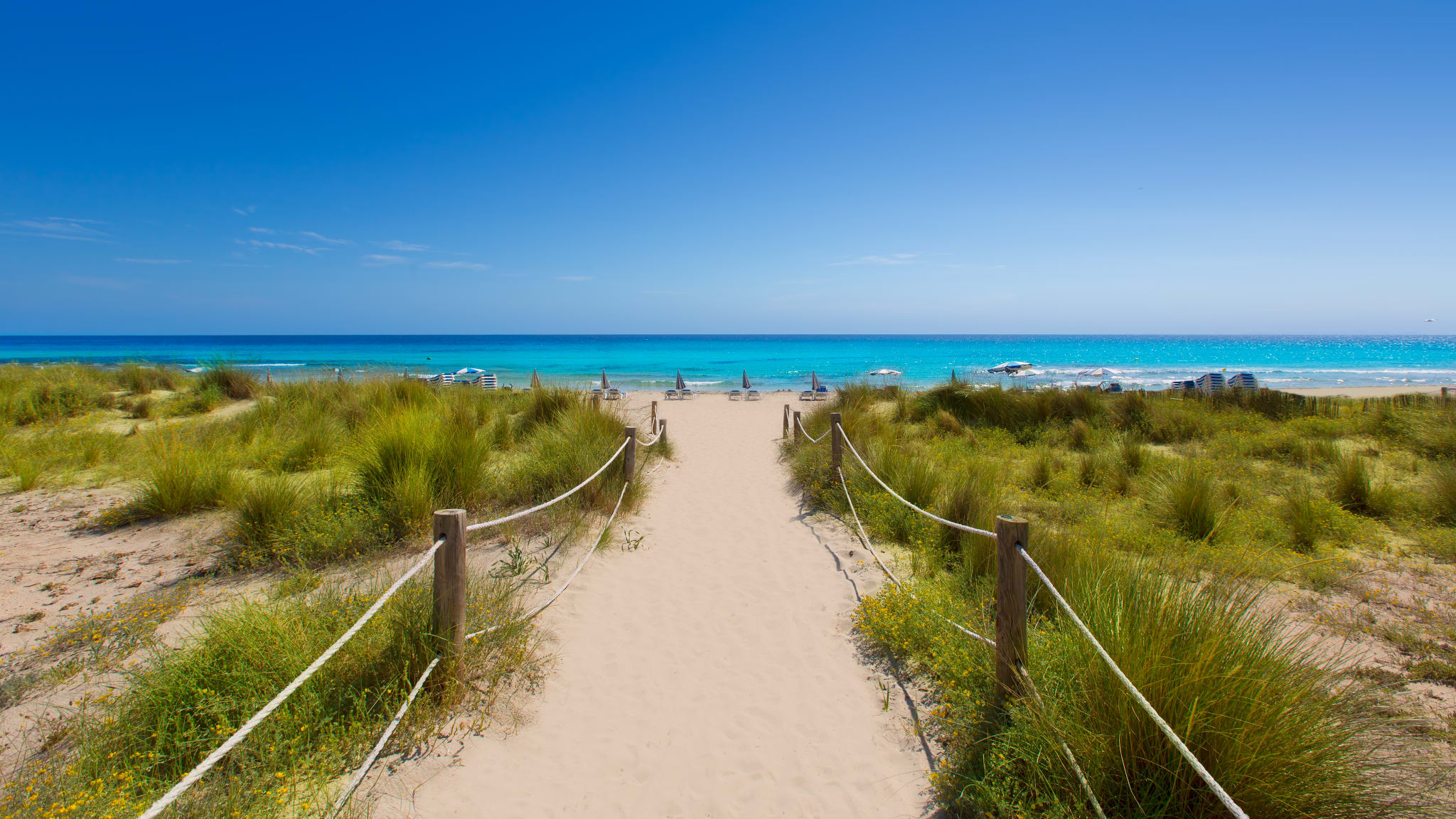 Strand Son Bou, Menorca, Spanien