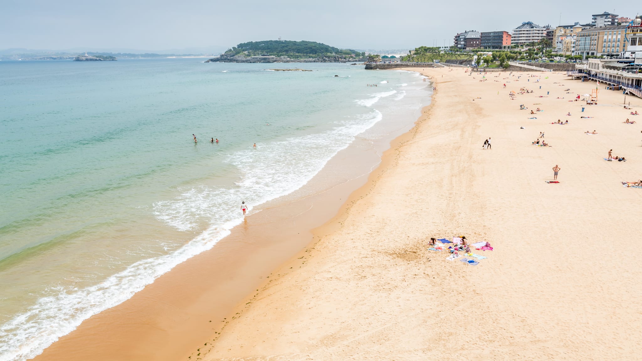 Playa del Sardinero, Kantabrien, Spanien
