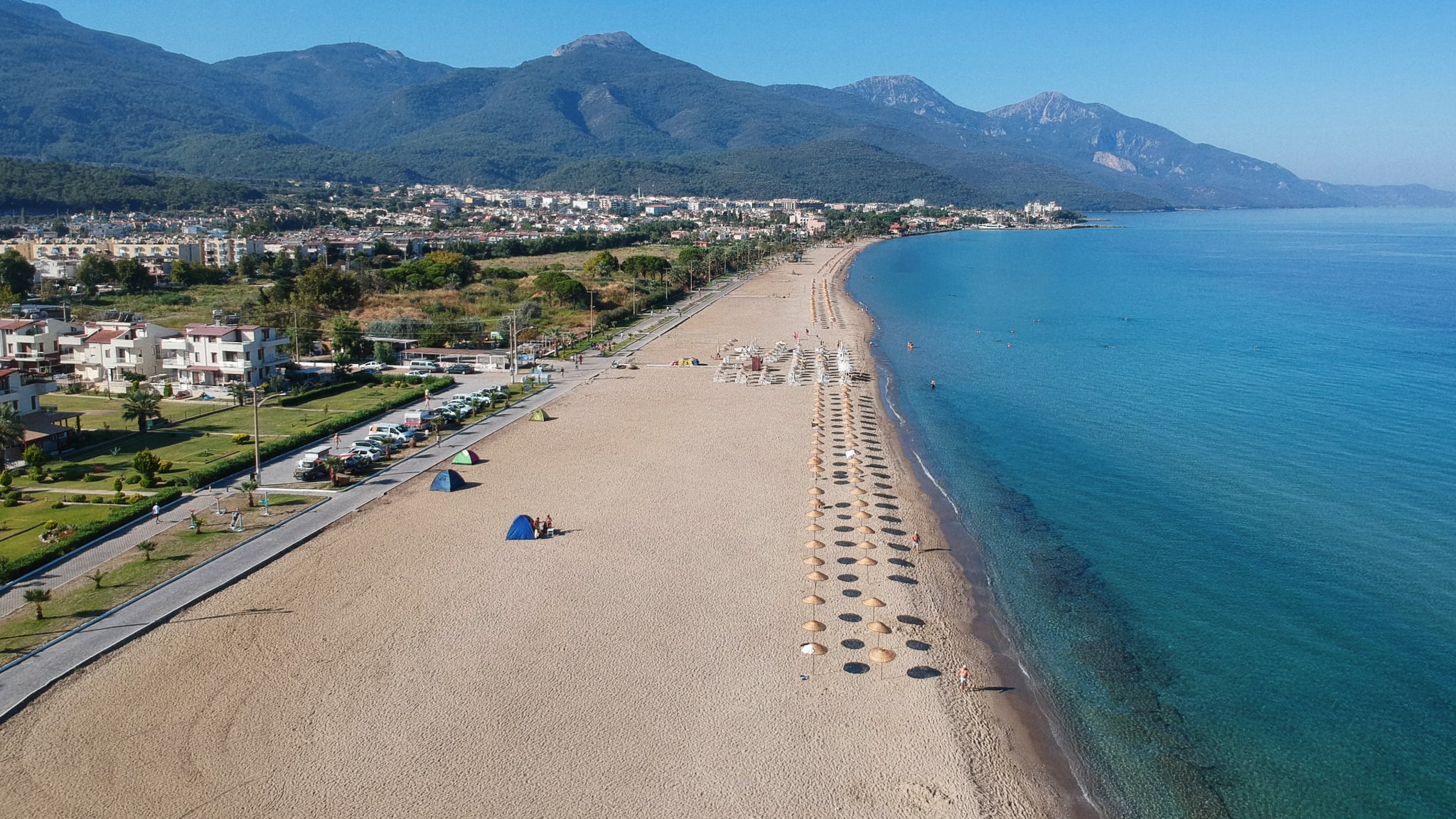 Strand von Guzelcamli, Davutlar, Kusadasi, Aydin, Türkei