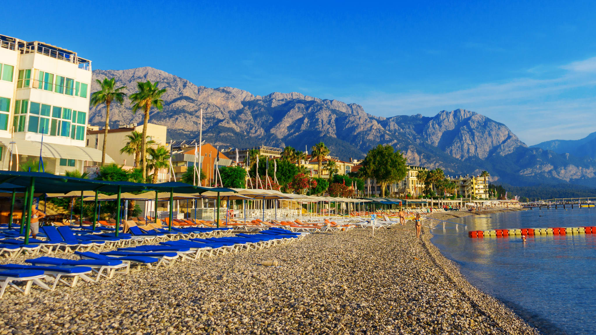 Strand von Kemer an der Türkischen Riviera