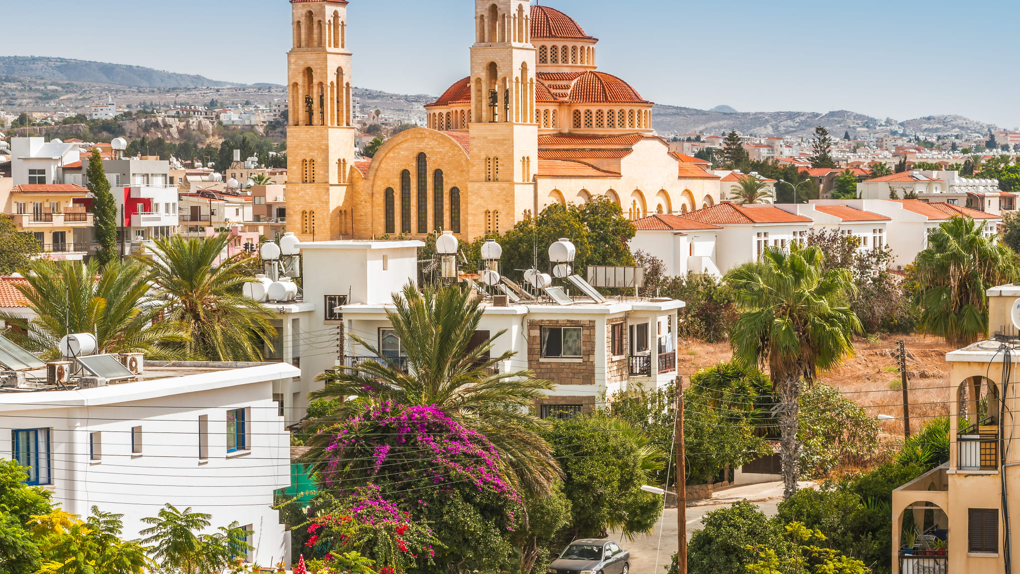 View of the city of Paphos, Cyprus.
