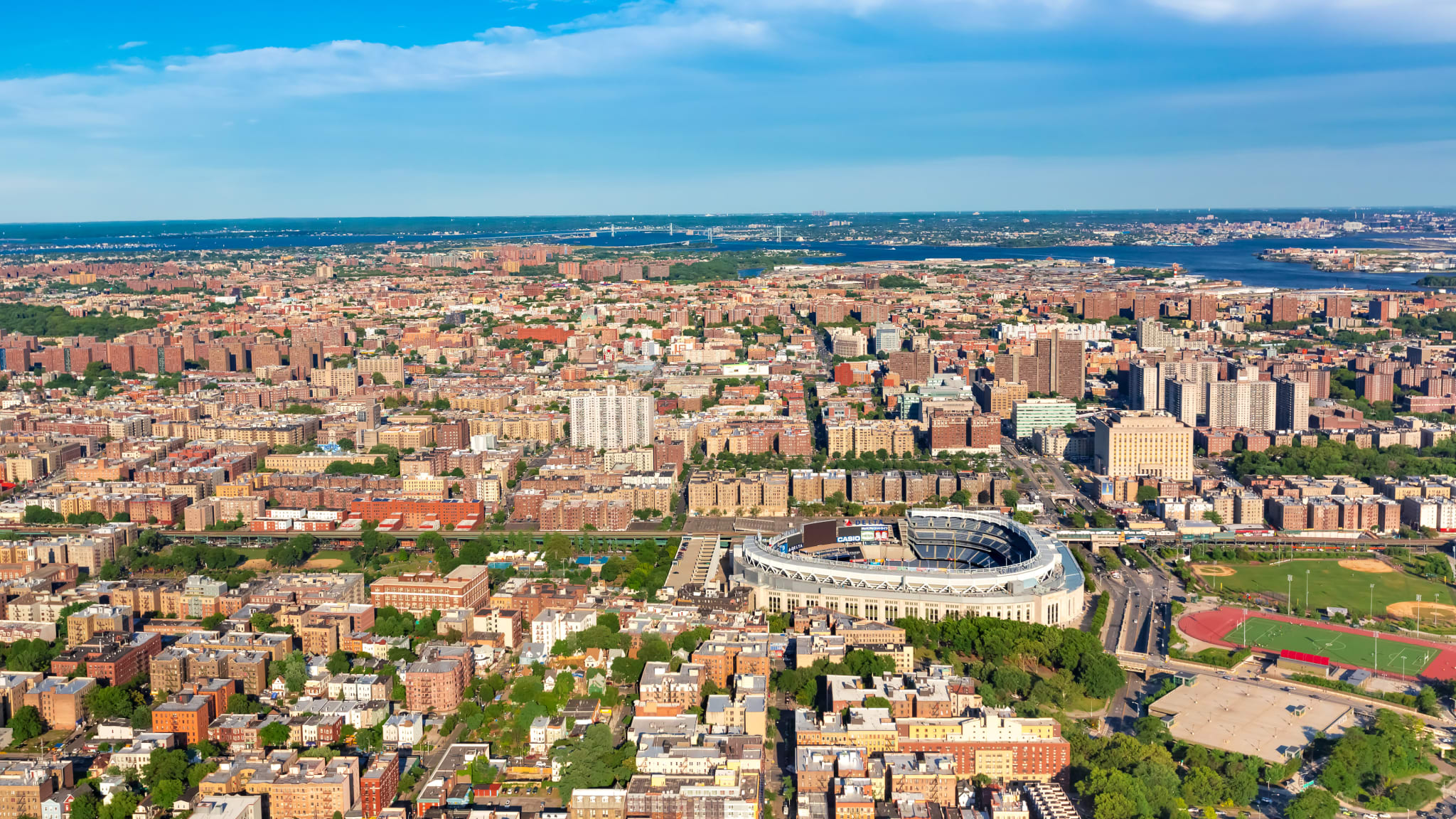 Luftaufnahme der Bronx, NY
