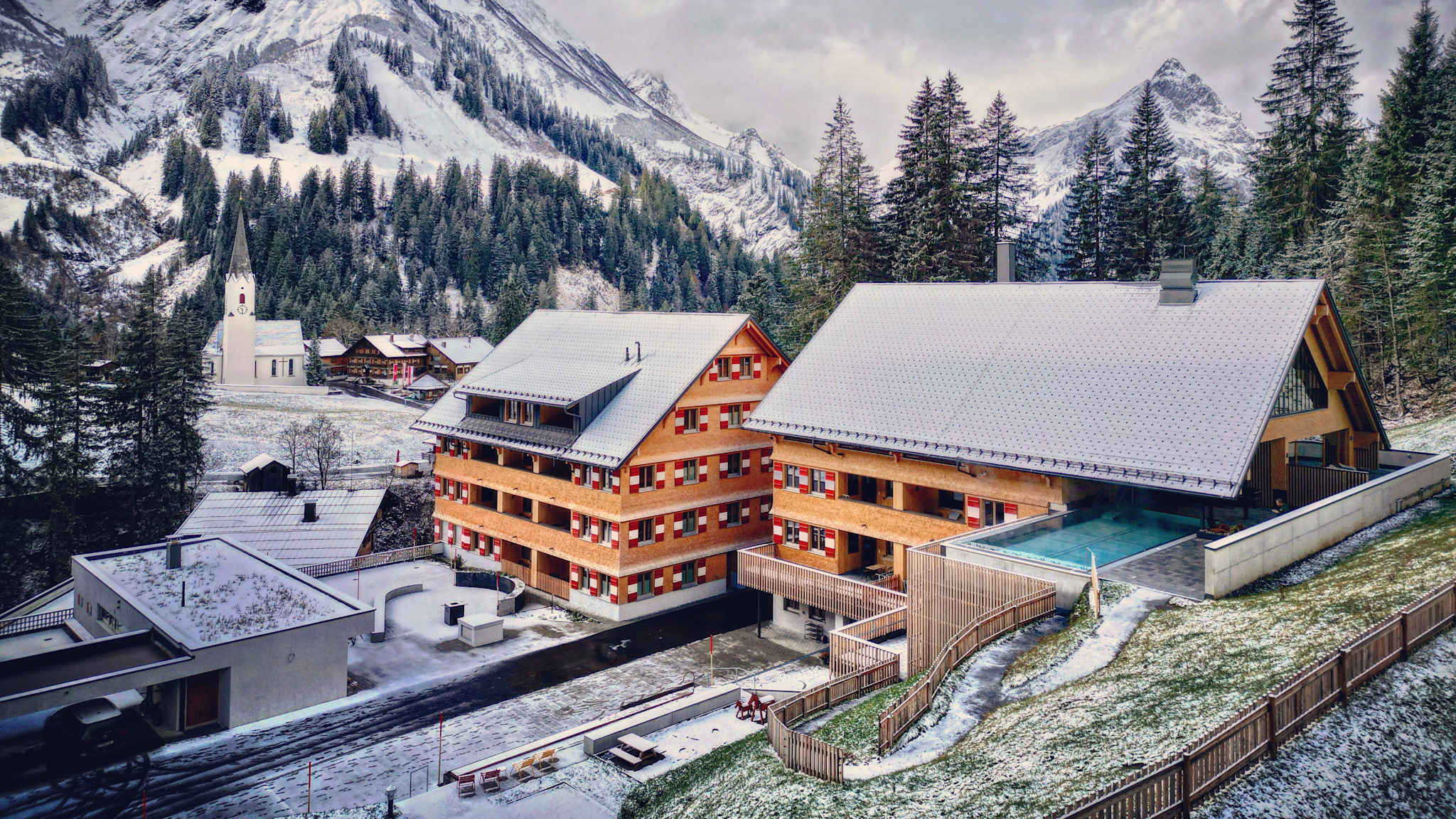 Außenansicht © Berghaus Schröcken