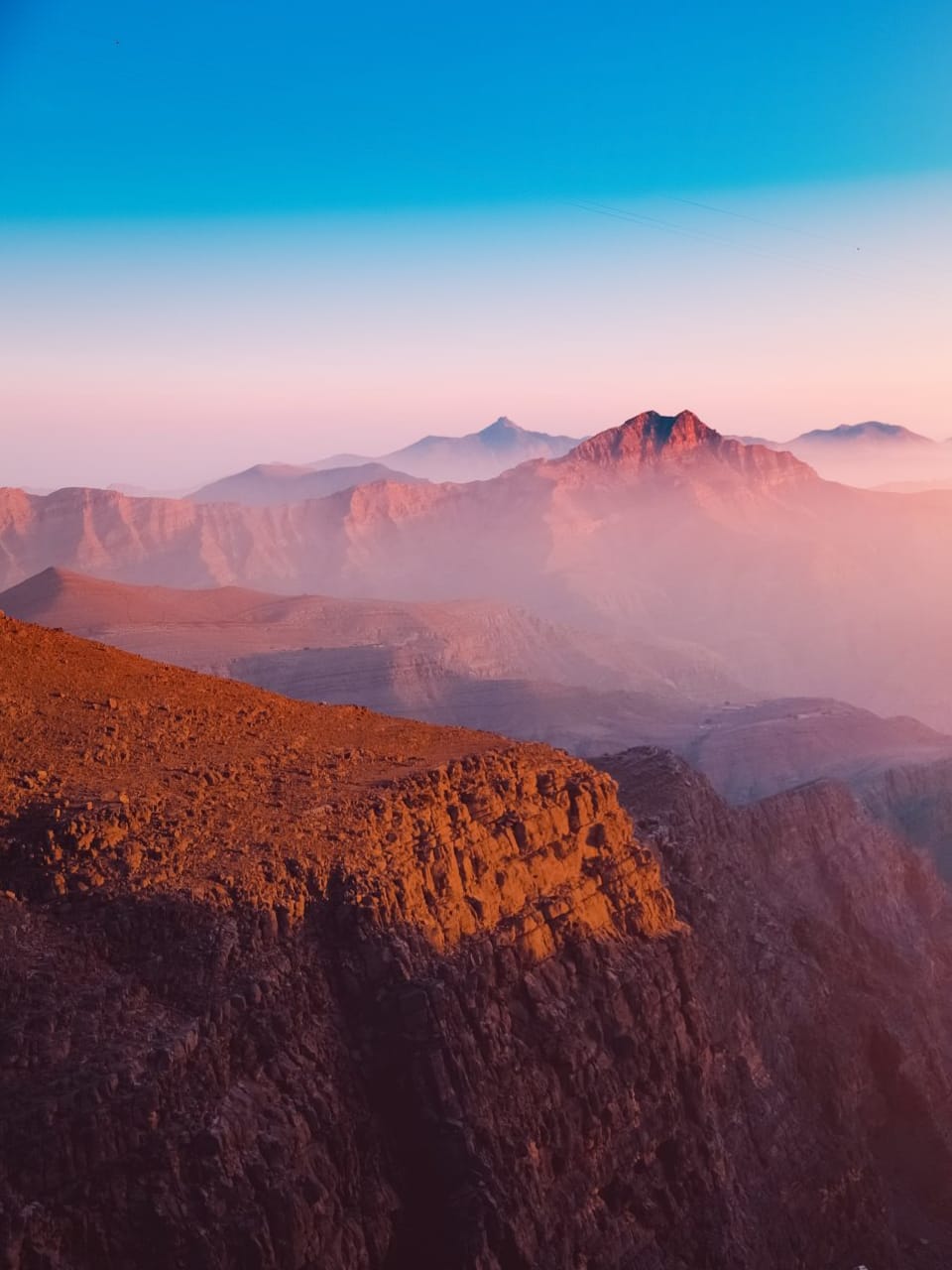 Blick von Aussichtsplattform Jebel Jais, Ras Al Khaimah© Ras Al Khaimah Tourismus