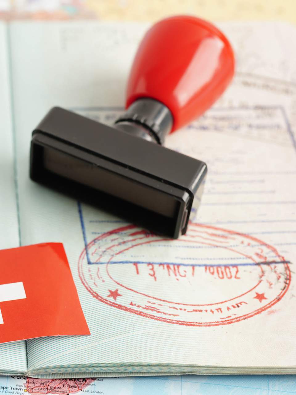 Schweizer Flagge, Stempel und Flugzeugmodell