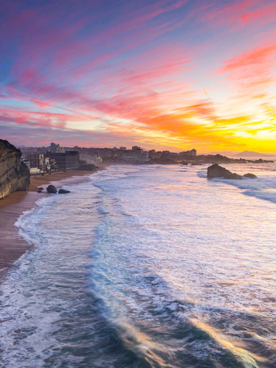Sonnenuntergang am Strand von Biarritz © stock.adobe.com - caz_che