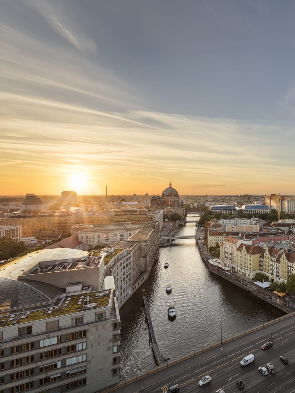 Sonnenuntergang über Berlin, Deutschland