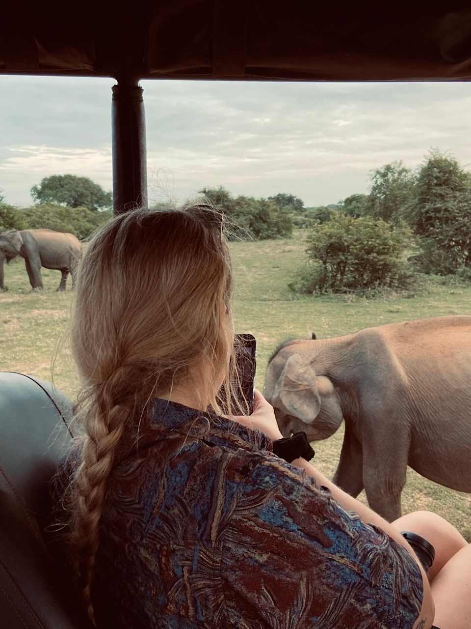 Nele fotografiert die Elefanten im Yala Nationalpark, Sri Lanka © Nele Gerken