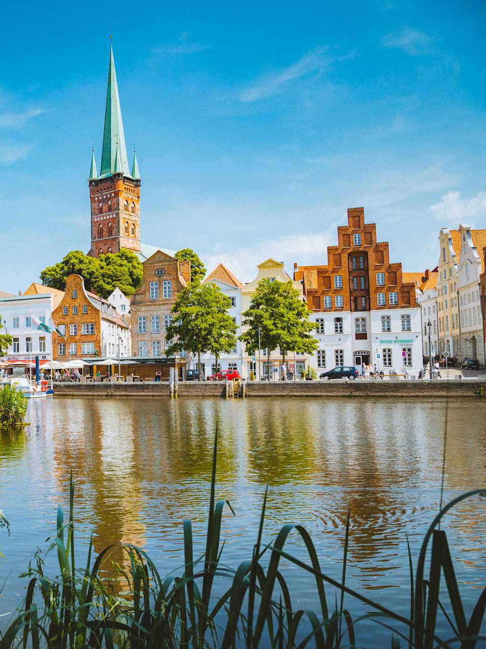 Fluss Trave in Lübeck, Schleswig-Hostein, Deutschland