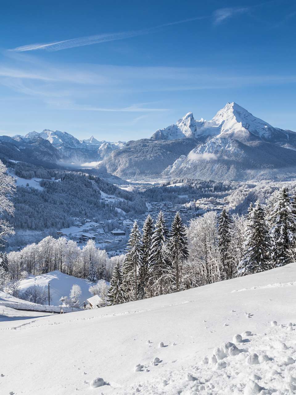 Blick auf Watzmannmassiv, Berchtesgaden, Bayern