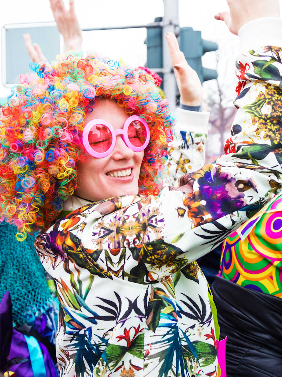 Frau auf dem Kölner Karneval, Deutschland