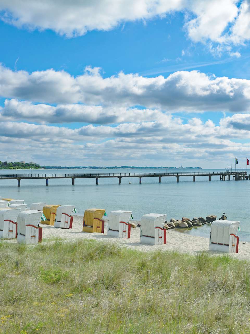 Strand Haffkrug in Schleswig-Holstein, Deutschland
