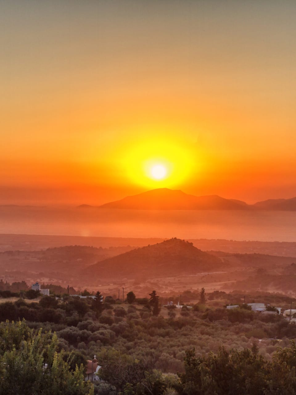 Sonnenuntergang in Zia, Kos, Griechenland