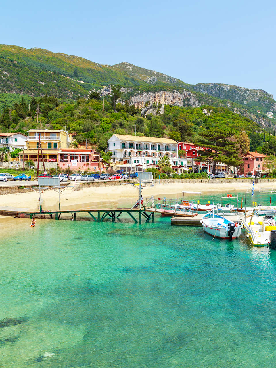 Limni Strand in Korfu, Griechenland