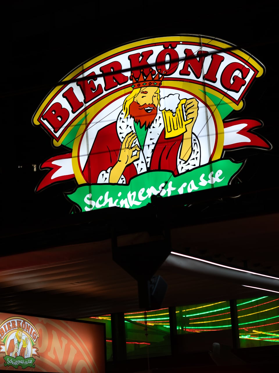Schild vom Bierkönig auf Mallorca, Spanien