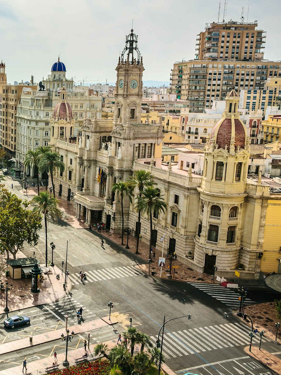 Blick von oben auf Valencia