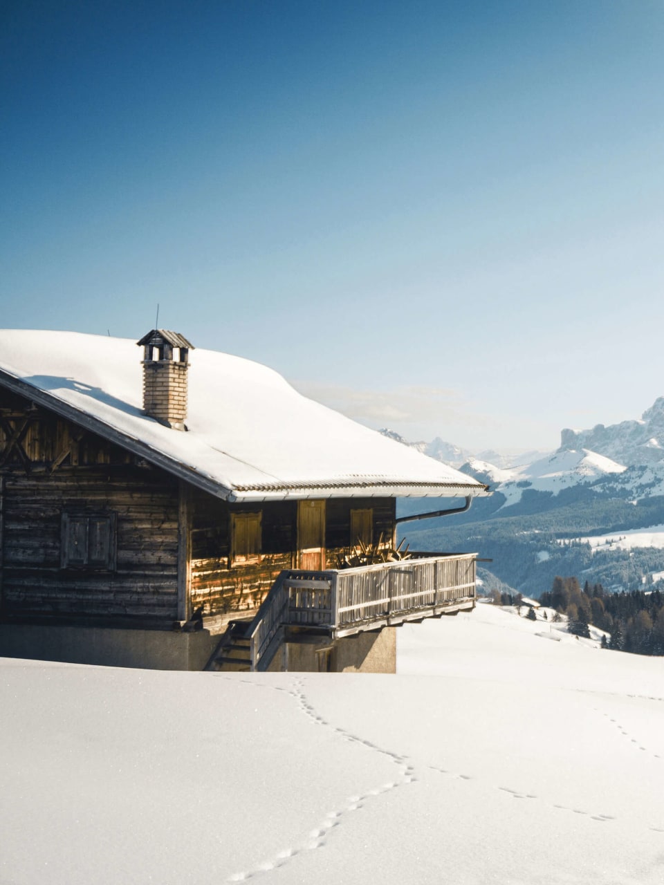 Seiser Alm bei Schnee, Dolomiten, Südtirol