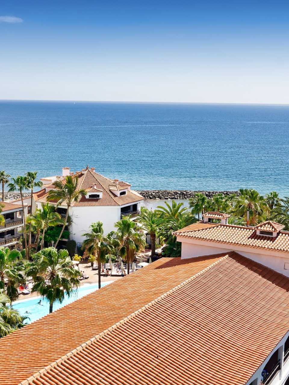 Meerblick über Dächer & Palmen © Hotel Parque Tropical, Januar 2019