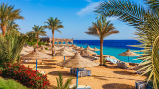 Resortstrand in Sharm el Sheikh, Ägypten