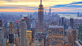 New York City und Empire State von oben