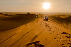 Jeep Safari im Sonnenuntergang, Dubai
