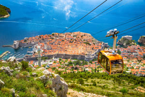 Blick auf die Altstadt von Dubrovnik, Dalmatien, Kroatien