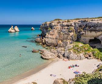 Torre dell'Orso, Adriaküste, Apulien, Italien