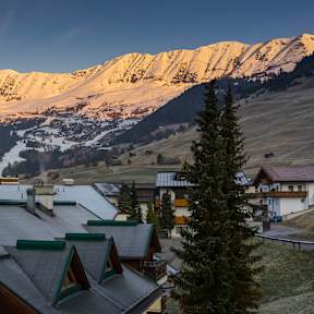 Alpine Skigebiet Serfaus-Fiss-Ladis in Österreich.