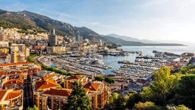 Blick über den Hafen von Monaco.