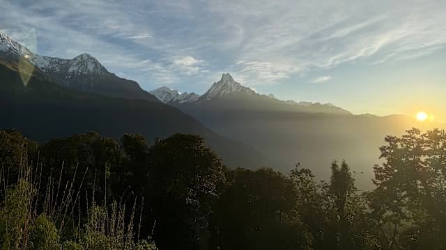 Berg bei Sonnenuntergang