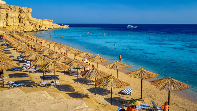 Ras Um Sid Strand, Sharm El Sheikh, Sinai, Ägypten