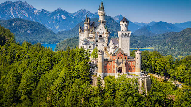 Schloss Neuschwanstein, Hohenschwangau, Bayern, Deutschland