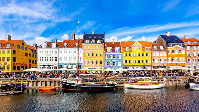 Hafen von Nyhavn in Kopenhagen, Dänemark