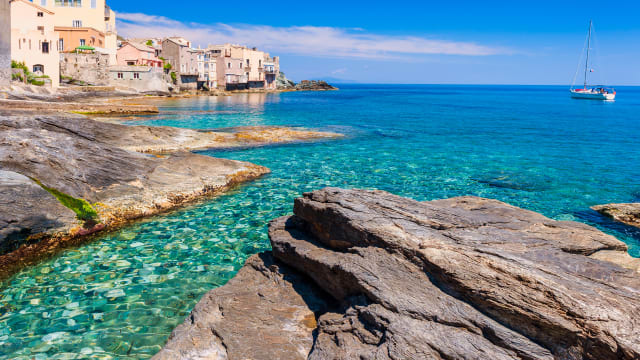 Coastline of Erbalunga Corsica