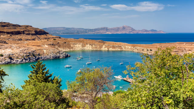 Bucht von Lindos, Rhodos, Griechenland