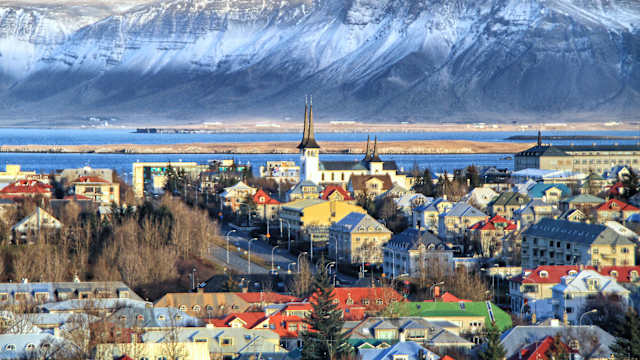 Reykjavik cityscape in Iceland