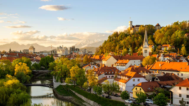 Panorama von Ljubljana, Slowenien