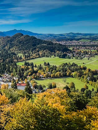 Ausblick auf die Ammergauer Alpen.