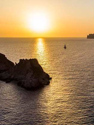 Sonnenuntergang Las Malgrats, Mallorca.