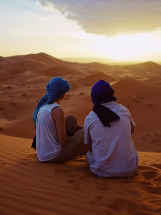 Was für ein Anblick: Sonnenuntergang in Merzouga © visitmorocco