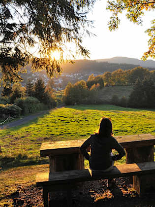 Der Rennsteig: Aussicht vom Goethe Weg und Rennsteig bis Stützerbach